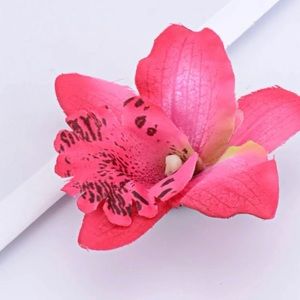 Orchid hair clip - Pink orchid hair clip - wedding hair clip
